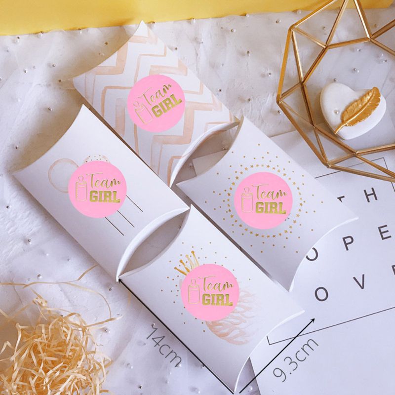 24Pcs Gender Reveal Stickers Team Boy Team Girl Labels Party Decoration Gender Reveal Stickers