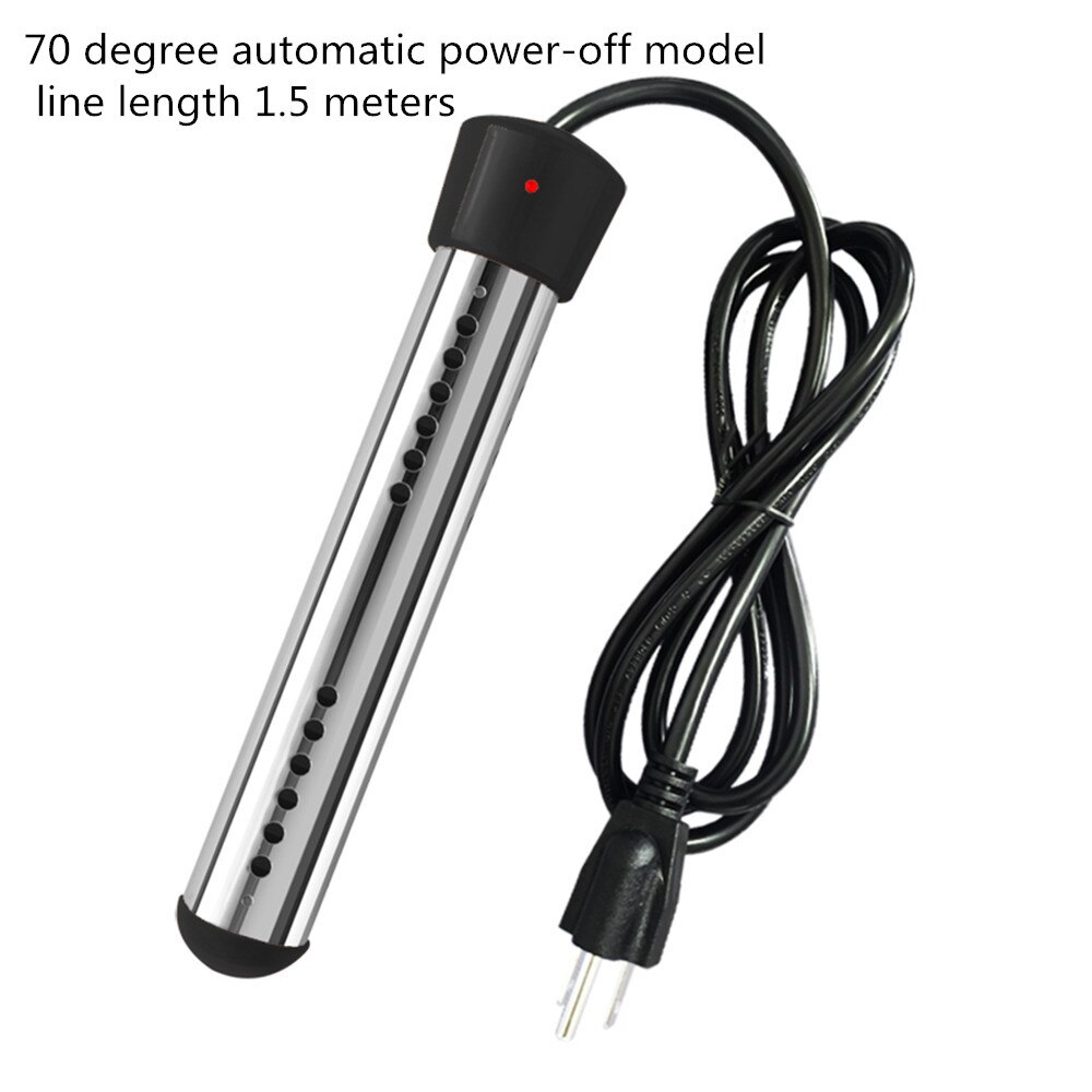1500W Immersion Heater With Thermostat And Auto Shutoff US Plug Stainless Steel Guard Submersible Heater Rapid Heating In Minute: NO Auto Shutoff