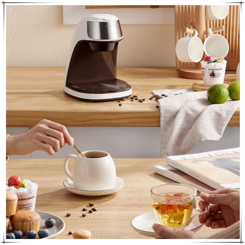 Cafetera eléctrica por goteo para el hogar, pequeña máquina de preparar té para oficina, cafetera portátil