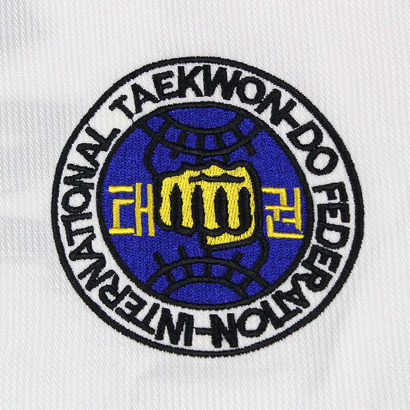 Itf barn voksen hvid taekwondo dragter unisex taekwondo dobok uniform udsøgt broderi behagelige itf dragter