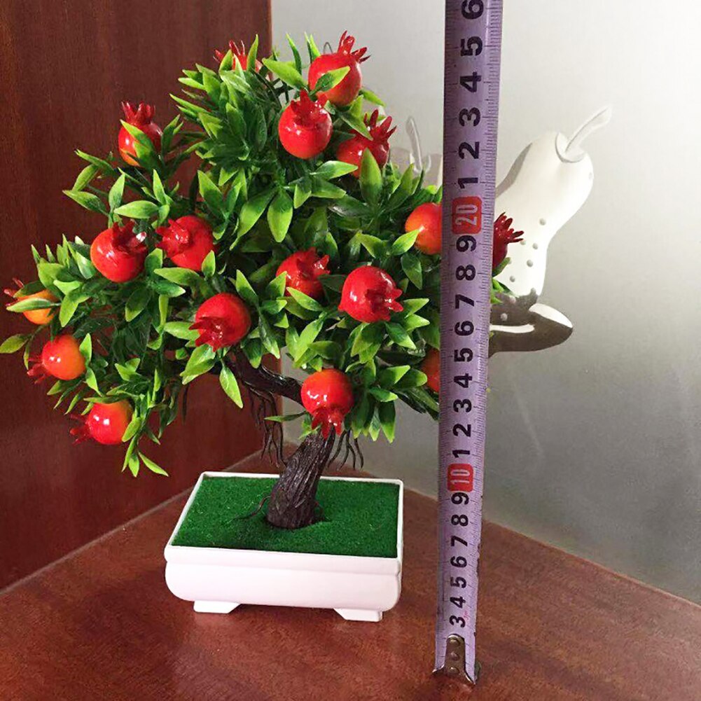1pc potte kunstige træ frugtplanter bonsai lille træ potte planter bonsai scene til haven hotel bryllup fest dekoration indretning