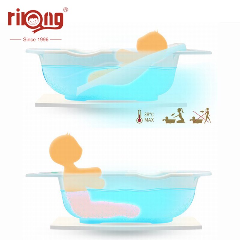 Rikang badekar børn temperatur universal badetønde med overdækket overdreven baby nyfødte forsyninger baby badekar