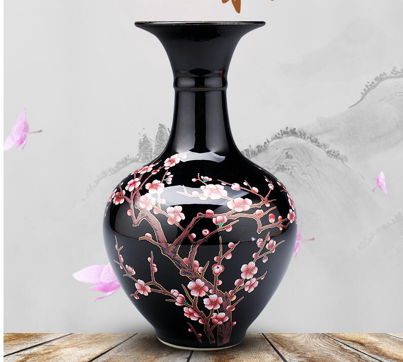 Jingdezhen kinesisk keramik vase ornamenter dekoration hjem stue bord møblering håndværk hotel kontor desktop figurer kunst