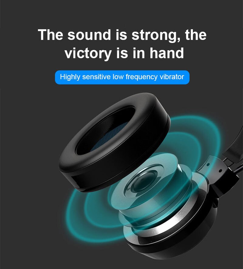 Gaming Headsets Surround Sound Stereo Wired Earphones USB Microphone Colorful Light PC Laptop Game Headset
