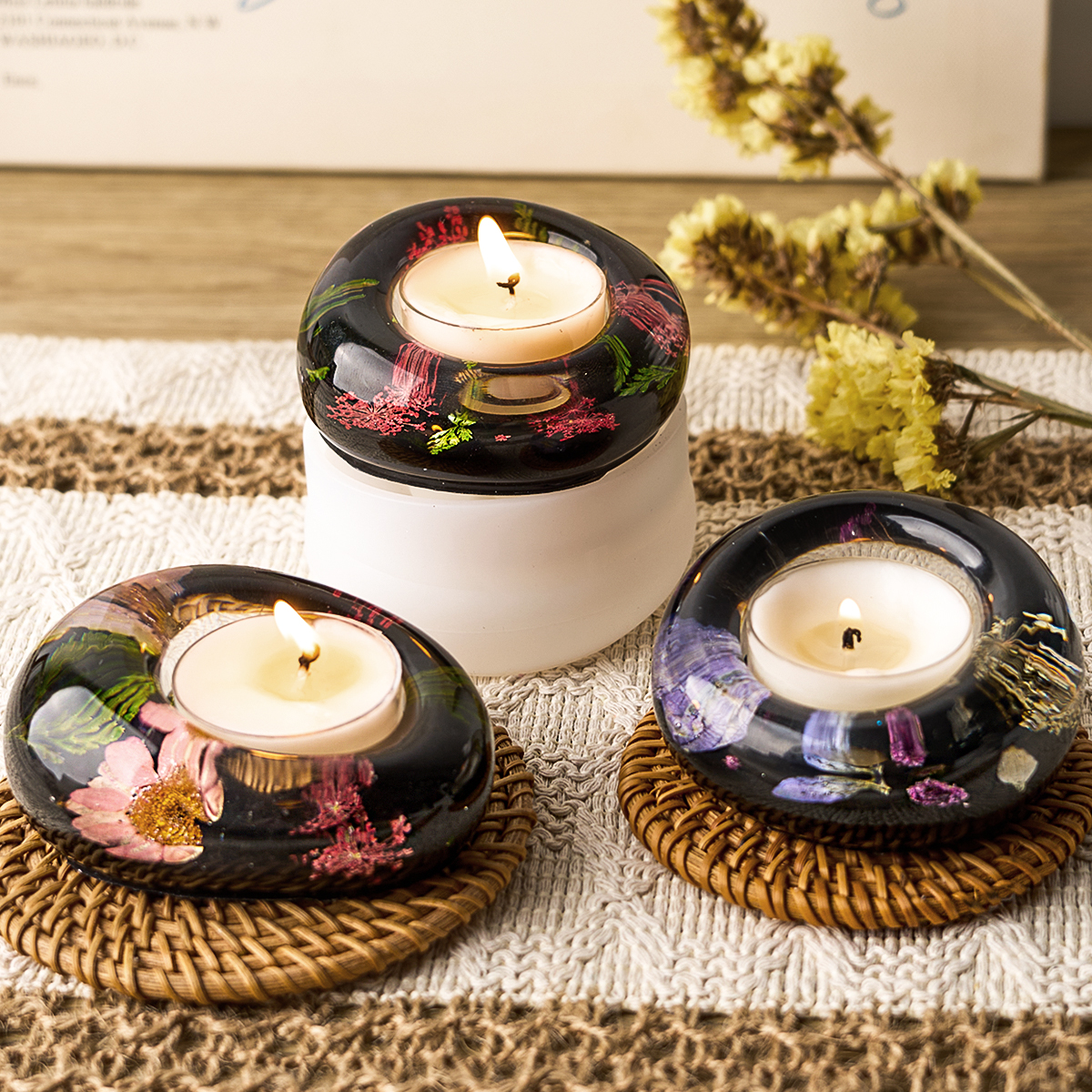 Portavelas de burbujas redondas, molde de silicona para bricolaje, Irregular, fabricación de adornos, yeso, resina de hormigón, moldes para manualidades