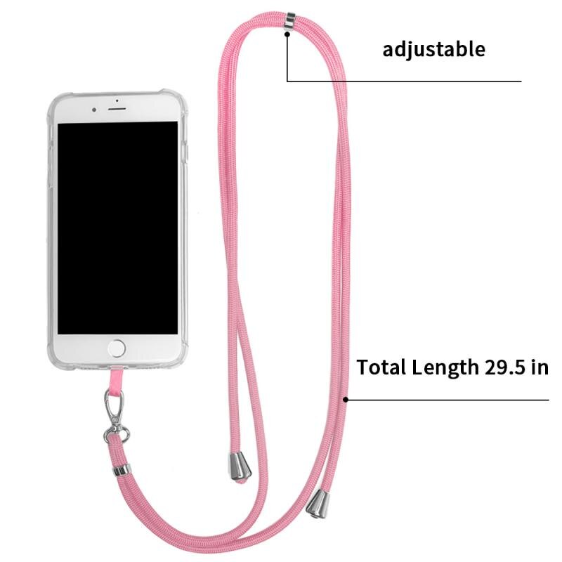 Verstelbare Afneembare Telefoon Lanyard Nekkoord Lanyard Strap Telefoon Veiligheid Tether Voor Iphone Xiaomi Samsung Huawei Smartphone