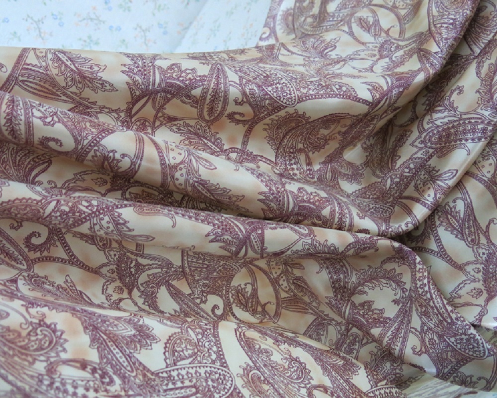 Tela satinada estampada de Cachemira africana, 100cm x 148cm, retazos, para ropa, bufandas, forro, material de tela
