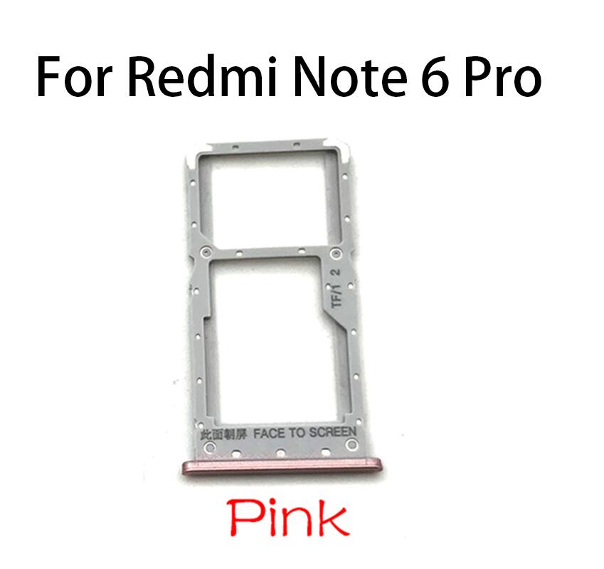 Bandeja de tarjeta SIM para Xiaomi Redmi Note 5, 6, 8, 7 Pro, piezas de repuesto, novedad: redmi Note6 Pro pink