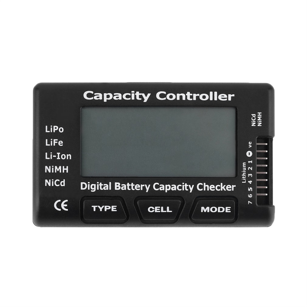 Universele rc-celmeter, -7 digitale celbatterijcapaciteitscontrole voor lipo life li-ion nicd nimh-batterijspanningstester