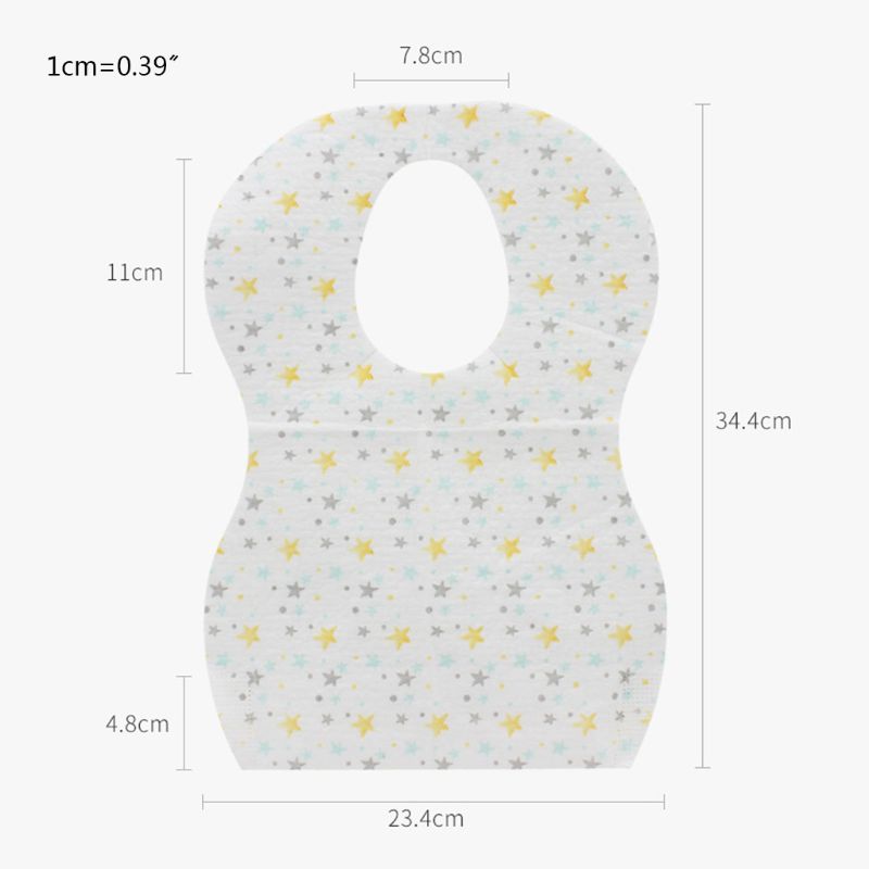 20Pcs Unisex Baby Wegwerp Slabbetjes Niet-geweven Bandana Speeksel Handdoek Zuigelingen Verstelbare Waterdicht Burp Doek Voor Home Reizen gebruik