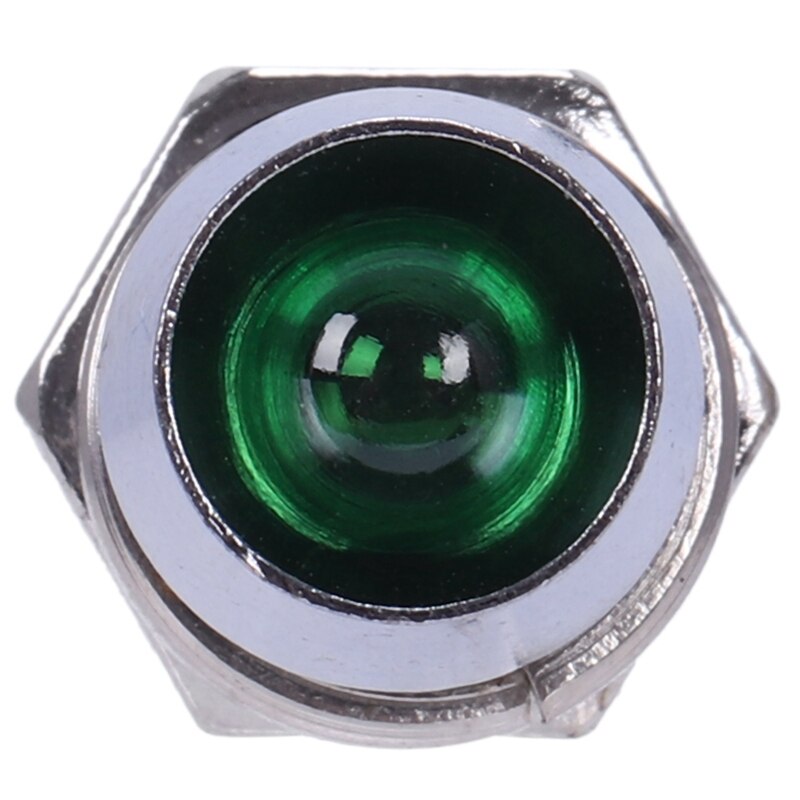 8mm LED Dashboard warning light 12V control indicator light Green 1pz