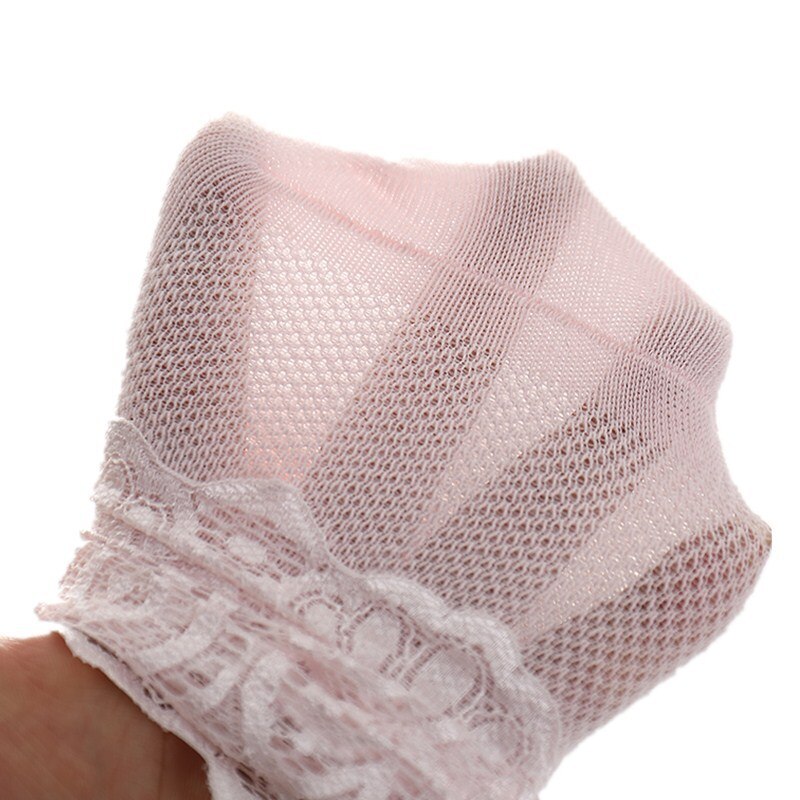 Sokken Baby Meisje Knie Hoge Lange Katoenen Zachte Mesh Ademend Kant Sokken Baby Prinses Lente Zomer