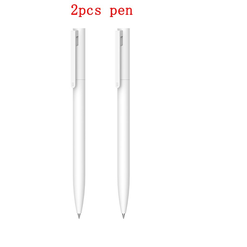 Original xiaomi mijia gel penna mi pen 0.5mm signeringspenna premec smooth switzerland refill mikuni japan bläck (svart/blått) bästa: 2 st penna