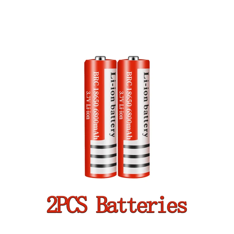 6800mAh Capacity Rechargeable Battery 18650 Battery 3.7V Li-ion Rechargeable Battery For Flashlight Torch Battery+Charger: Gold