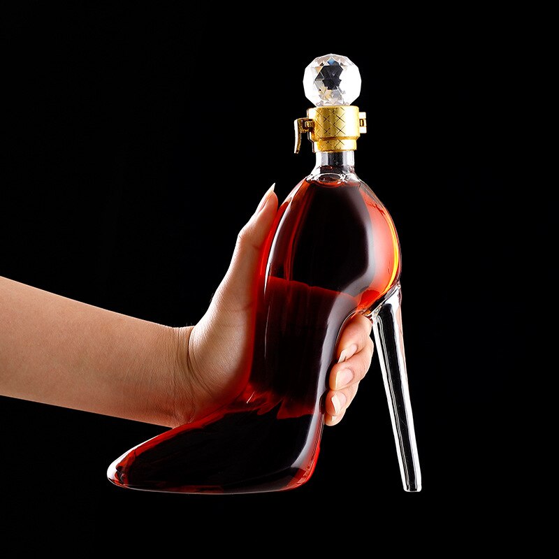 Wine Bottle Glass Wine Container Vodka Wine Container High Heels Decanter