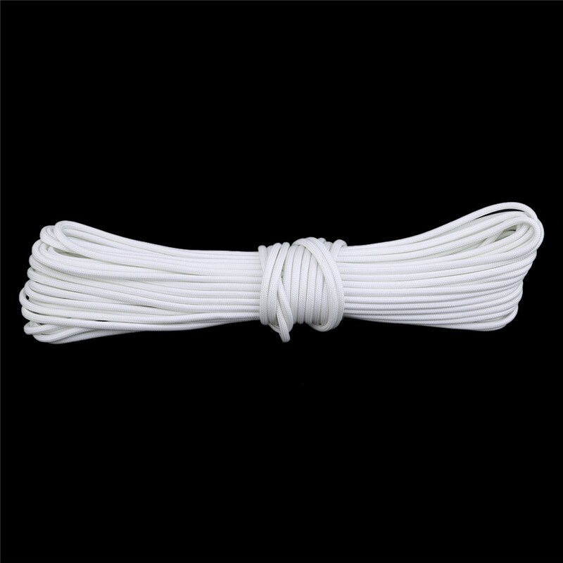20m 9 Strands Bright Luminous Cord Nylon Parachute Rope For Outdoor Climbing Camping Buckle Rope Soild Color Tent Rope