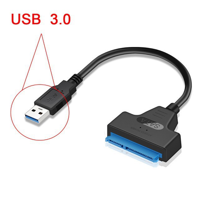 Kabel adapter USB 3.0 robić dysku twardego SATA robić zewnętrznego dysku twardego HDD SSD 2,5/3,5 cala Podwójny adapter USB z zasilaczem DC: Niebieski