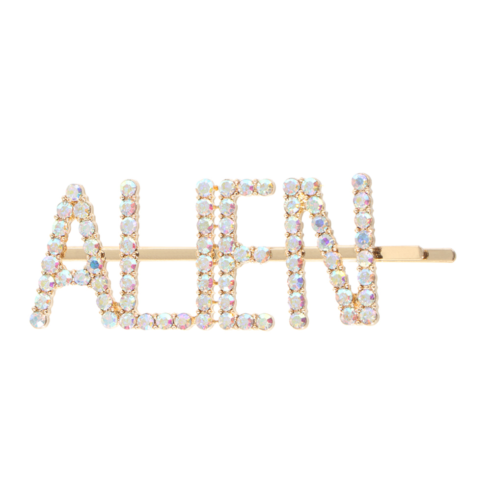 Letter Word Rhinestone Crystal Hairpin Hairgrip Hairclips Hair Clip Grip Pin Barrette Ornament Hair Accessories: 23