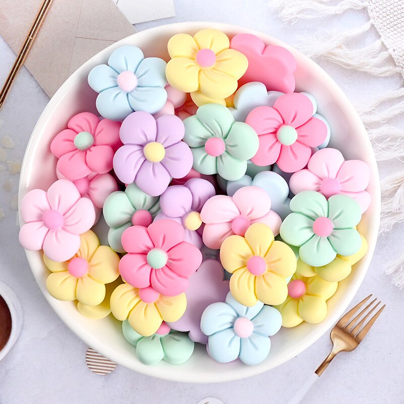 20 Stuks Resin Simulatie Kleurrijke Bloem Telefoon Case Decor Diy Sieraden Accessoires Haarspeld Haar Touw Thuis Handgemaakte Decoraties
