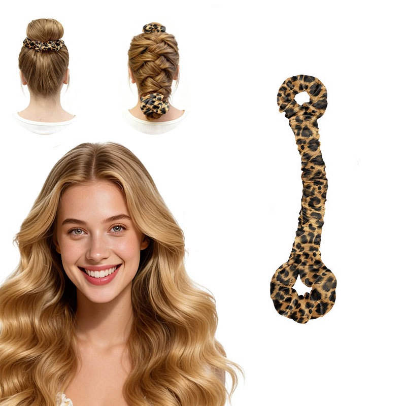 Satin- Hitzfreies Lockenwickler-einstellen: Lockenstab ohne Hitze mit Scrunchie für große Locken über Nacht – Schlaf-Lockenwickler Haarwerkzeug: Rot