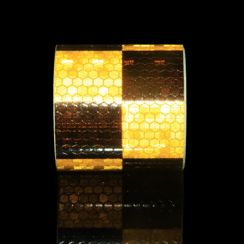 5x300CM Car Reflective Tape Decor Decals Car Warning Safety Reflectante Tape Film Car Reflector Sticker Car Accessories Exterior: black yellow