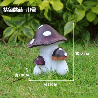 Cartoon Kreative Pilz Garten Ornament Outdoor Statuen Harz Figuren Handwerk Haus landschafts Garten Hof Rasen Dekoration 1 PC: 2