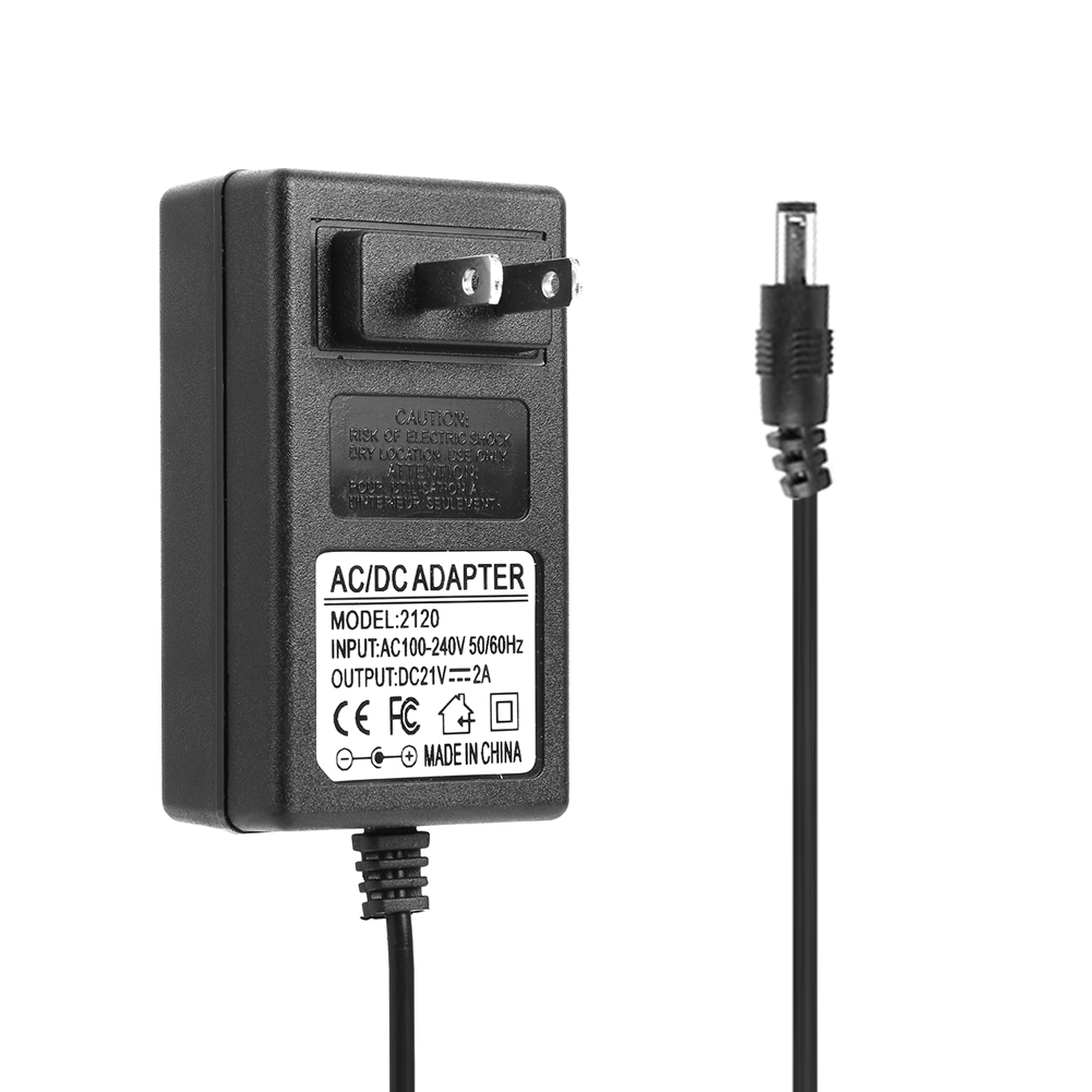 Dc 21V 2a 18650 Lithium Batterij Oplader Dc 5.5X2.1Mm Draagbare Oplader Adapter Met Led Indicatielampje 90Cm Kabel 18490 14650: Black