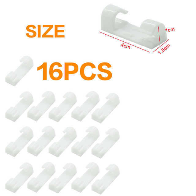 20 clip per cavi, organizer, supporto per cavi, gestione dei cavi, gestione dei cavi autoadesiva, avvolgicavo a morsetto fisso: Grigio