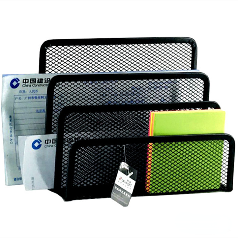 Office Desk File Book Rack Organizer Three-layer Metal Iron Mesh Holder for Magazine Document Papers Trays Notebook Stand Rack