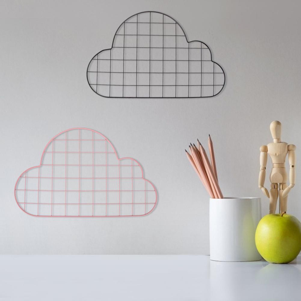 Marco colgante para foto en forma de nube de Metal para pared, marco de almacenamiento para fotos, decoración creativa para el hogar, pared de fotos de malla de hierro