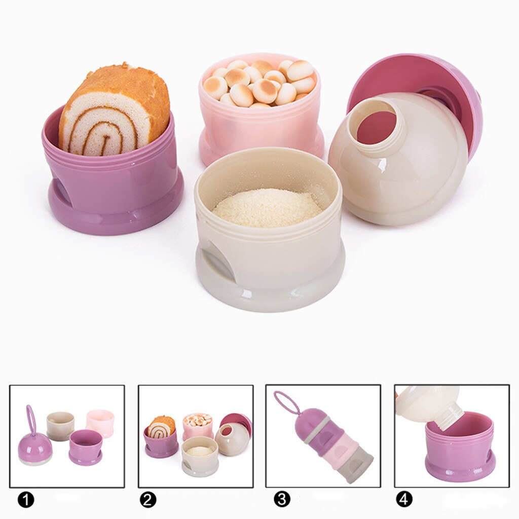 Baby Infant Portable Detachable Milk Powder Box Safety Baby Milk Powder Food Bottle Container Snack Practical Box