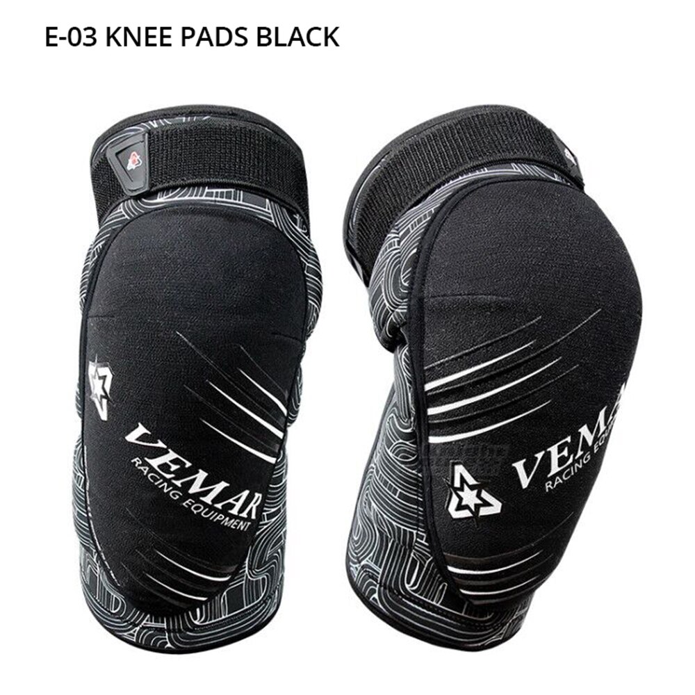 Joelheira de motocross, equipamento verde de proteção para motocicleta, proteção para o corpo e equitação, quatro estações: E-03 Black