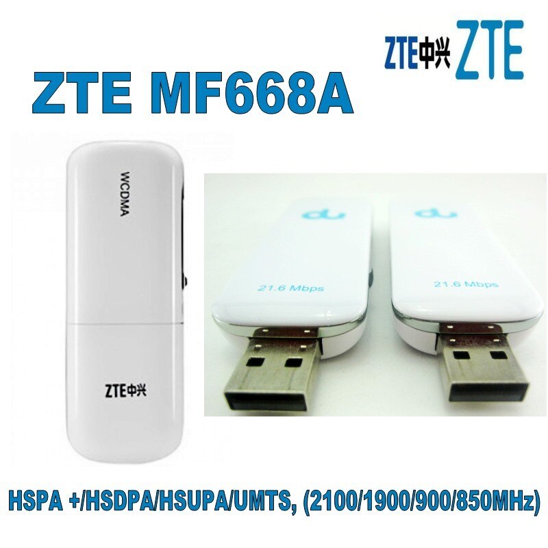 Desbloqueado ZTE MF668A UMTS HSPA + 21Mbps USB Surf Stick