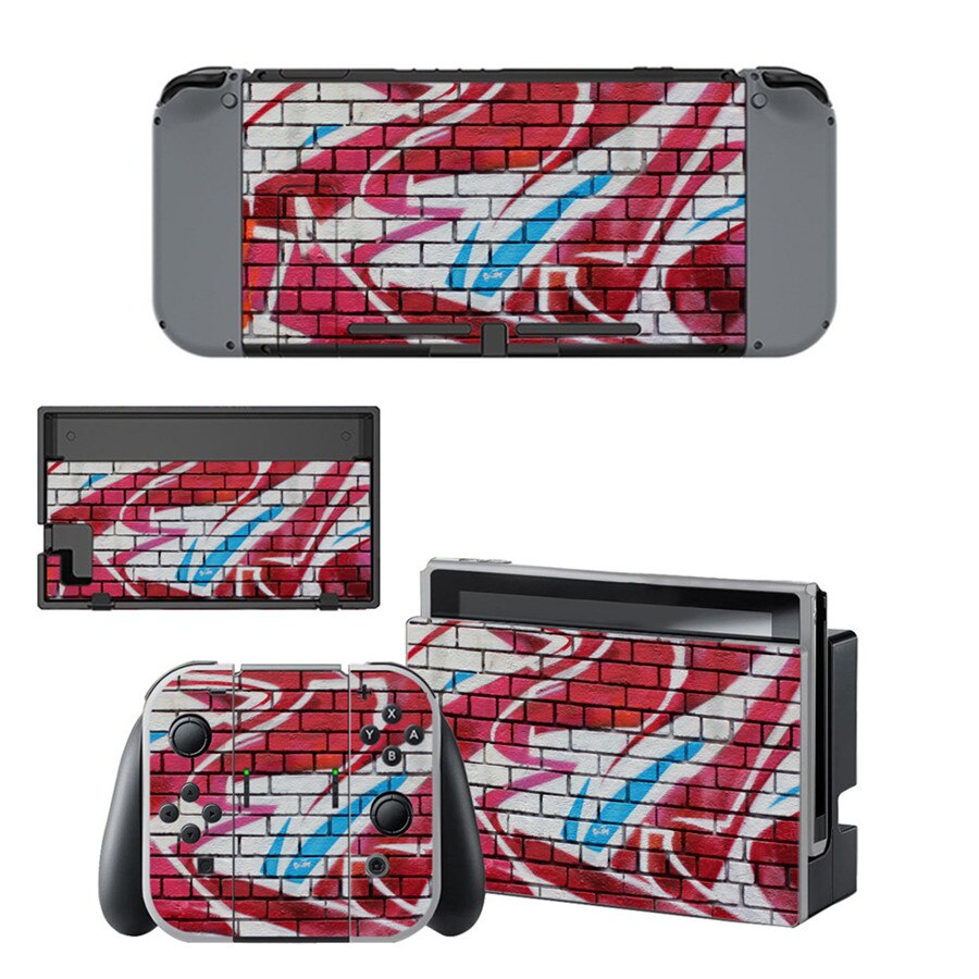 12 Styles Cool Graffiti Style Vinyl Decal Skin Sticker For Nintend Switch NS NX Console & Joy-con Game Accessories: Style 1