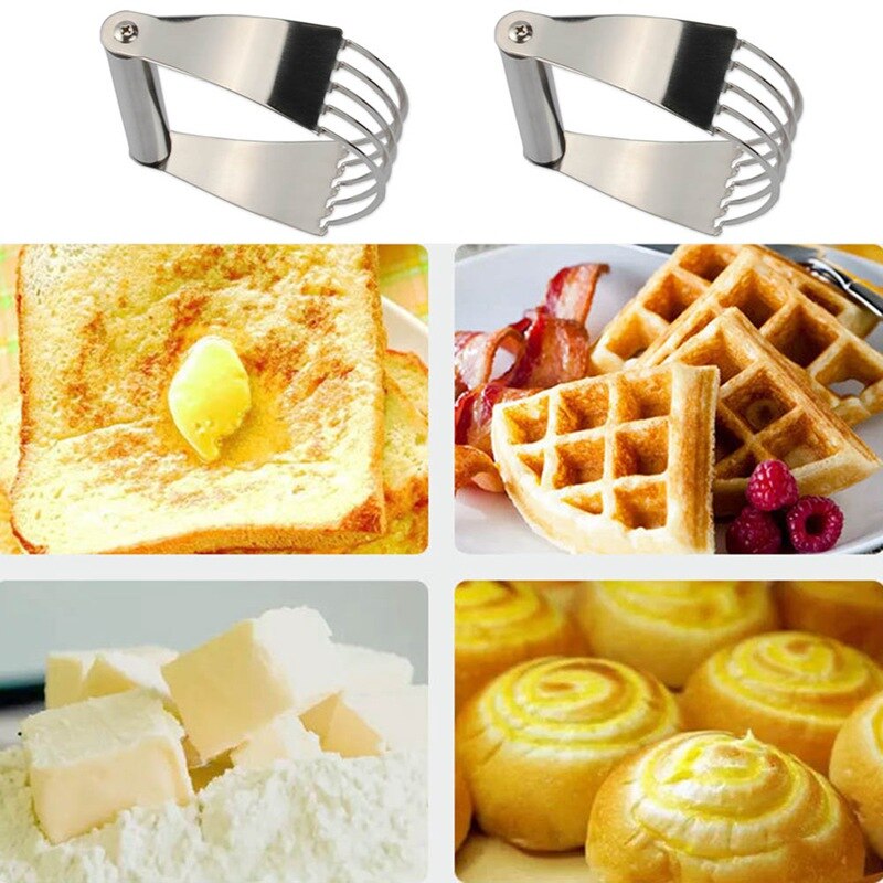 Flour Blender Stainless Steel Flour Cream Powder Feeder Baking Tools Butter Flour Mixing Commingler