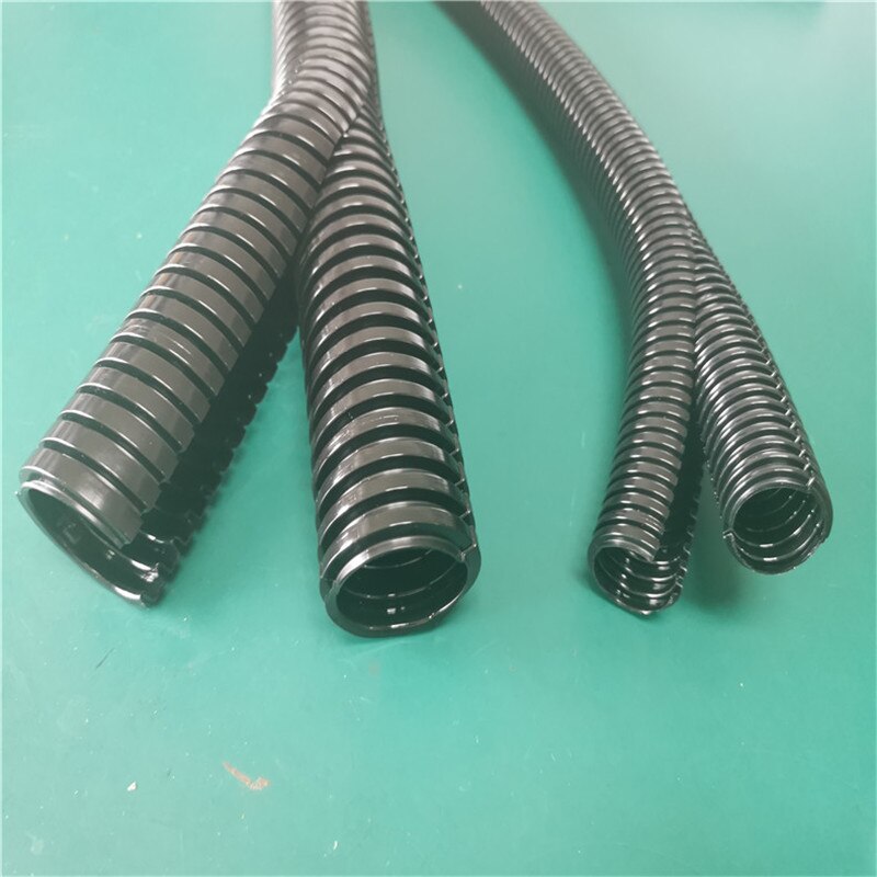 1 Meter ID12.8 * OD18.7mm Pa Nylon Dubbeldeks Split Gegolfde Buis Voor Draad En Kabel Bescherming