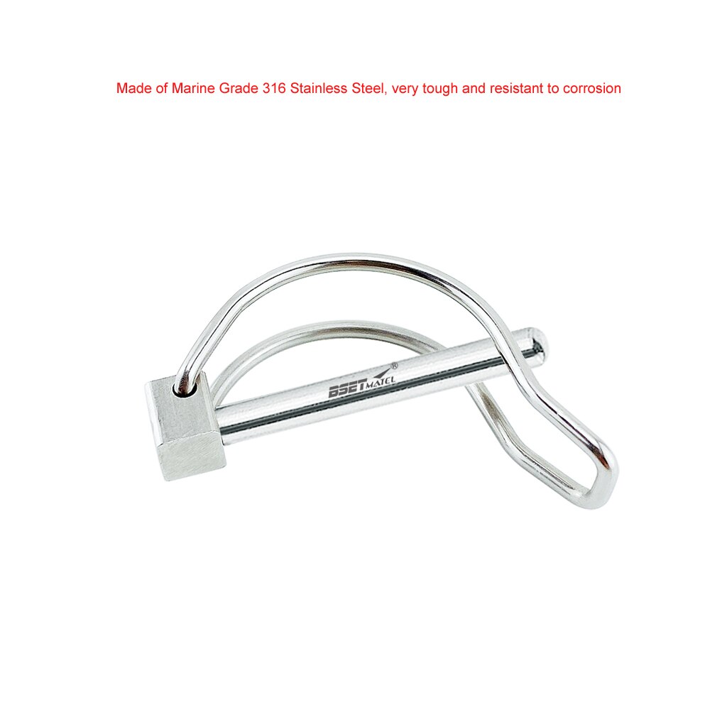 2X Stainless Steel 316 Quick Lock Release Trailer Towing Coupler Safety Pin Bicycle Stroller Cargo Stage leg Hitch Hook Clip