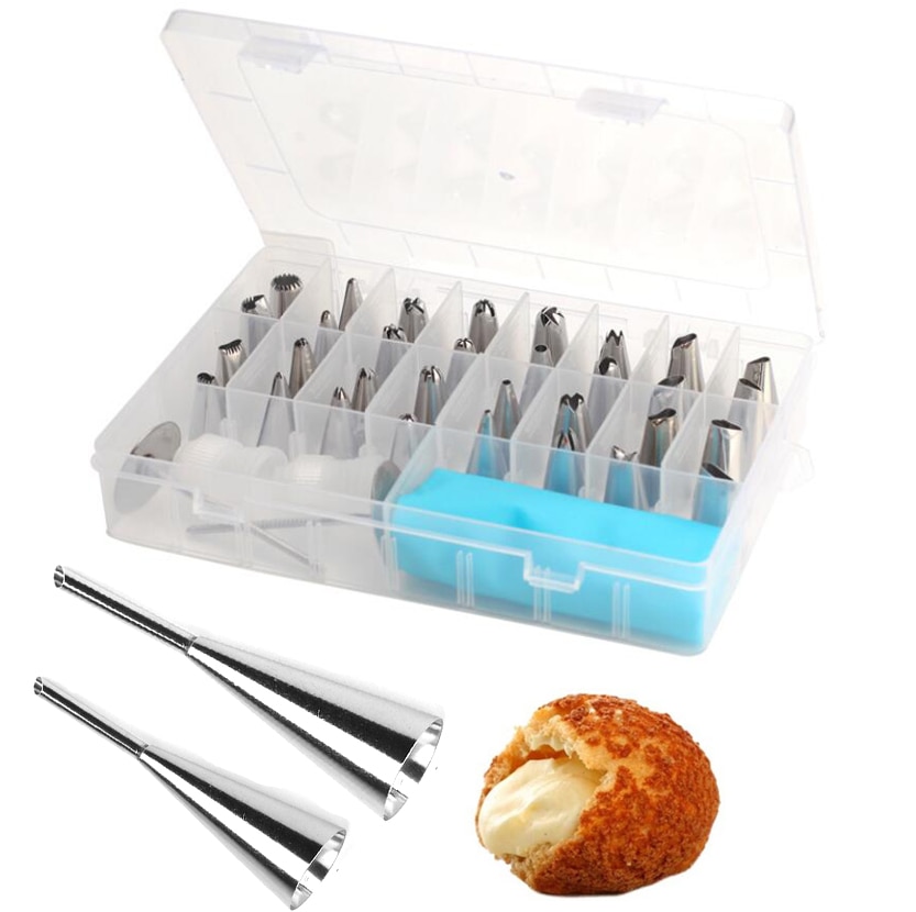 40 Uds. Boquillas para pastelería, herramientas de decoración de pasteles, boquillas para tarta casera crema de tienda, boquillas para decoración de repostería, boquillas para hornear