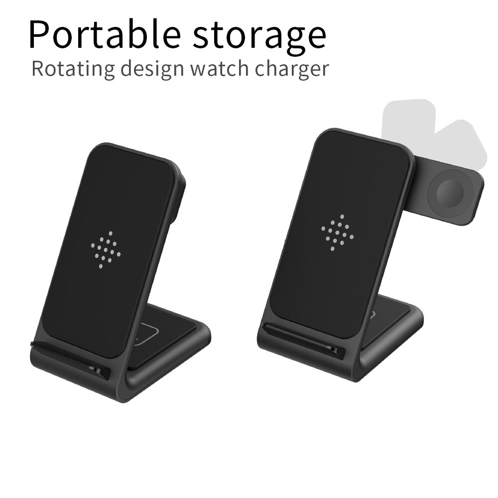 15W Draadloze Oplader 3 In 1 Snel Opladen Voor Iphone 12 11 Pro Xs Samsung S10 Draadloze Oplader Dock station Voor Airpods Iwatch 6