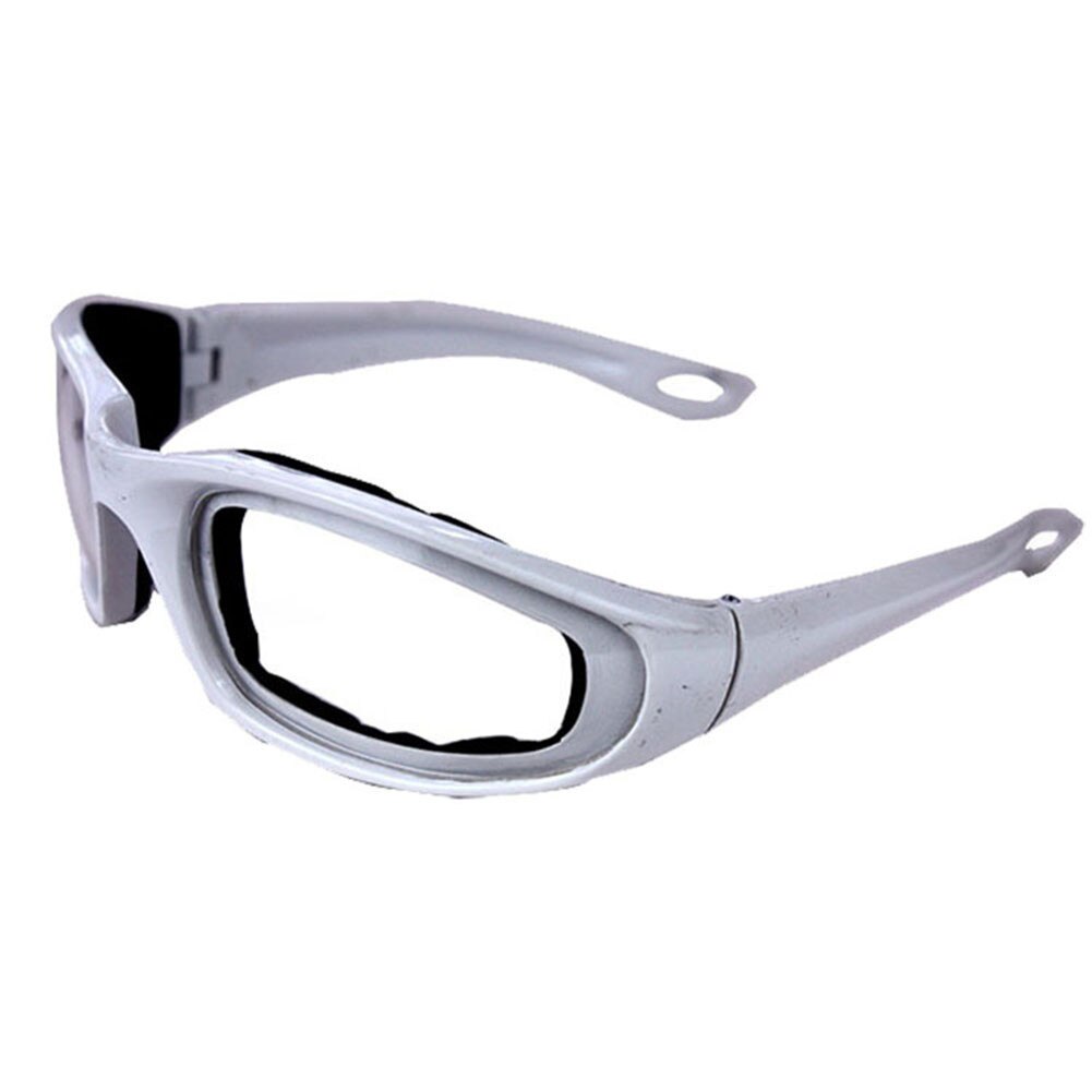 Gafas de seguridad para cocinar, protectores faciales sin lágrimas prémium, para cebolla, barbacoa, herramientas de cocina, protegen los ojos: White