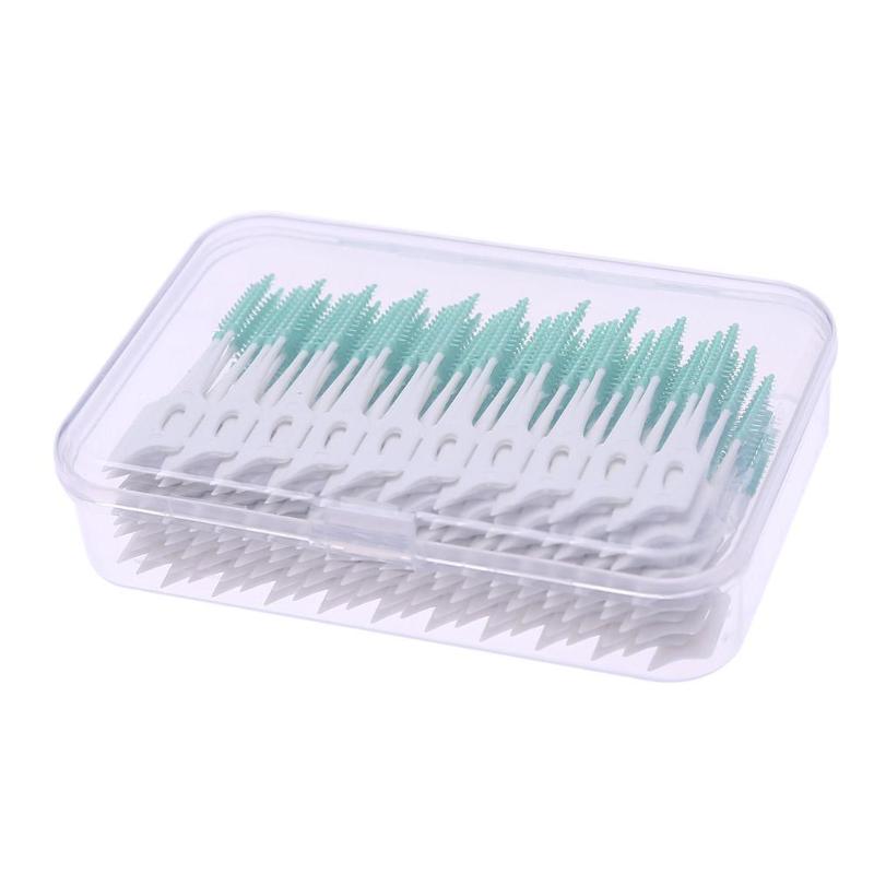 160PCS Soft Interdental Brush Oral Hygiene Tooth Flossing Tooth Pick Interdental Cleaners Dental Brush Tooth Floss Cleaning Tool: Green