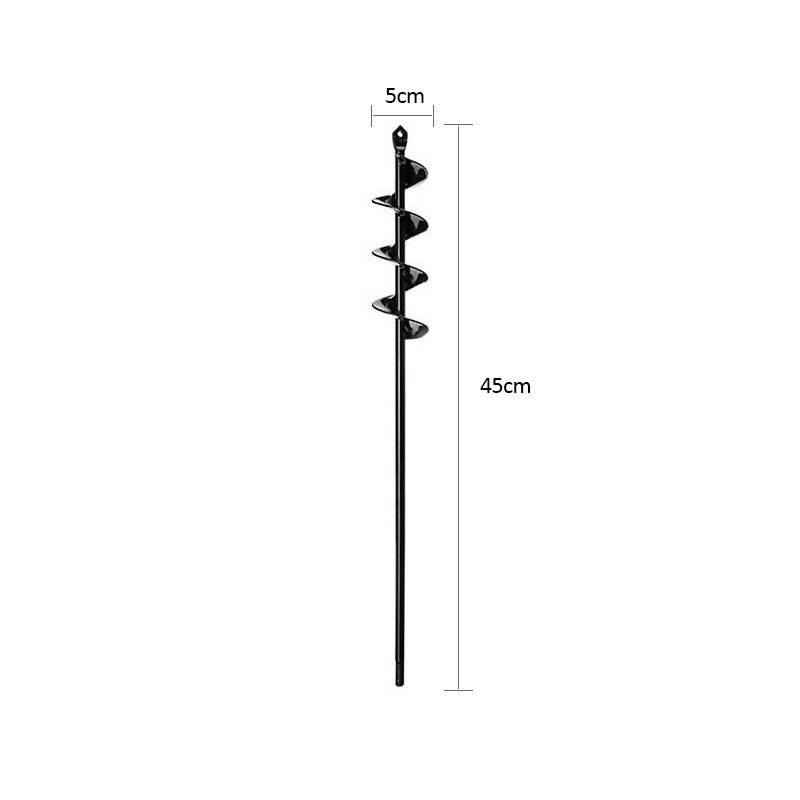 Sindax Garden Auger Spiral Drill Bit Roto Planter Bulb HEX Shaft Drill Auger Yard Gardening Bedding Planting Hole Digger Tool: 5cm x45cm