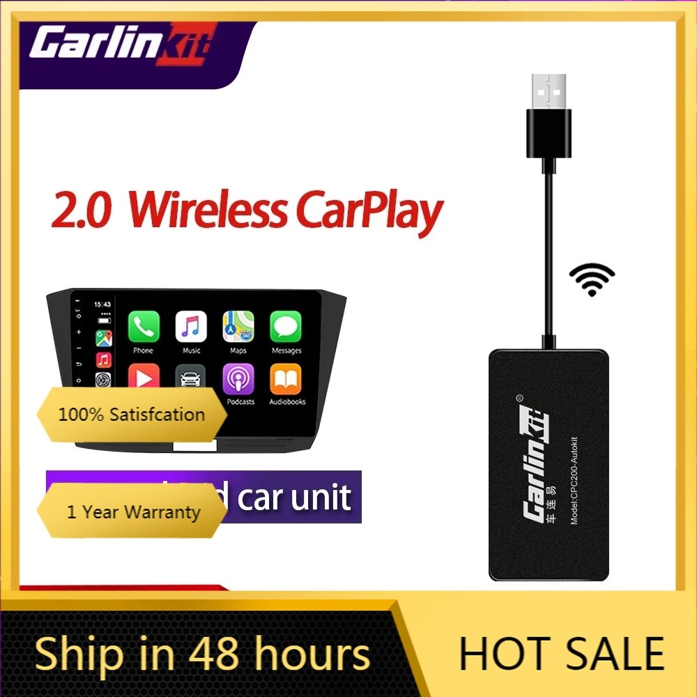 Carlinkit Usb Carplay Dongle/Android Auto Voor Android Auto Android Multimedia Speler Iphone Android Telefoon Draadloze Autokit Zwart