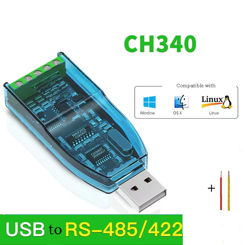 USB to RS485 RS232 Converter Industrial Protection Serial Port Module Communicate Cable Splitter Dongle Data Extend Adapter