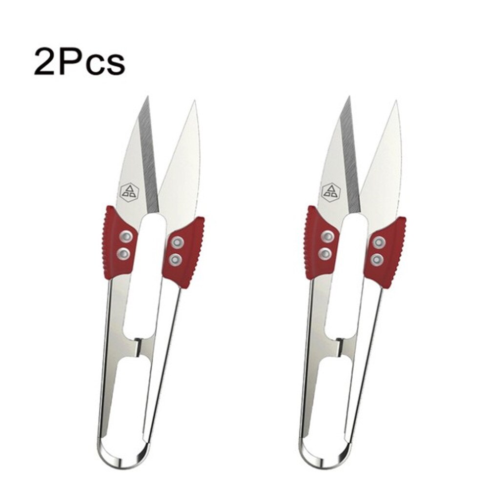 Stainless Steel Yarn Shears Cutting Sewing Scissors Shears Cross Stitch Scissors Embroidery Scissor U Thread Scissors For Fabric: 2 pcs