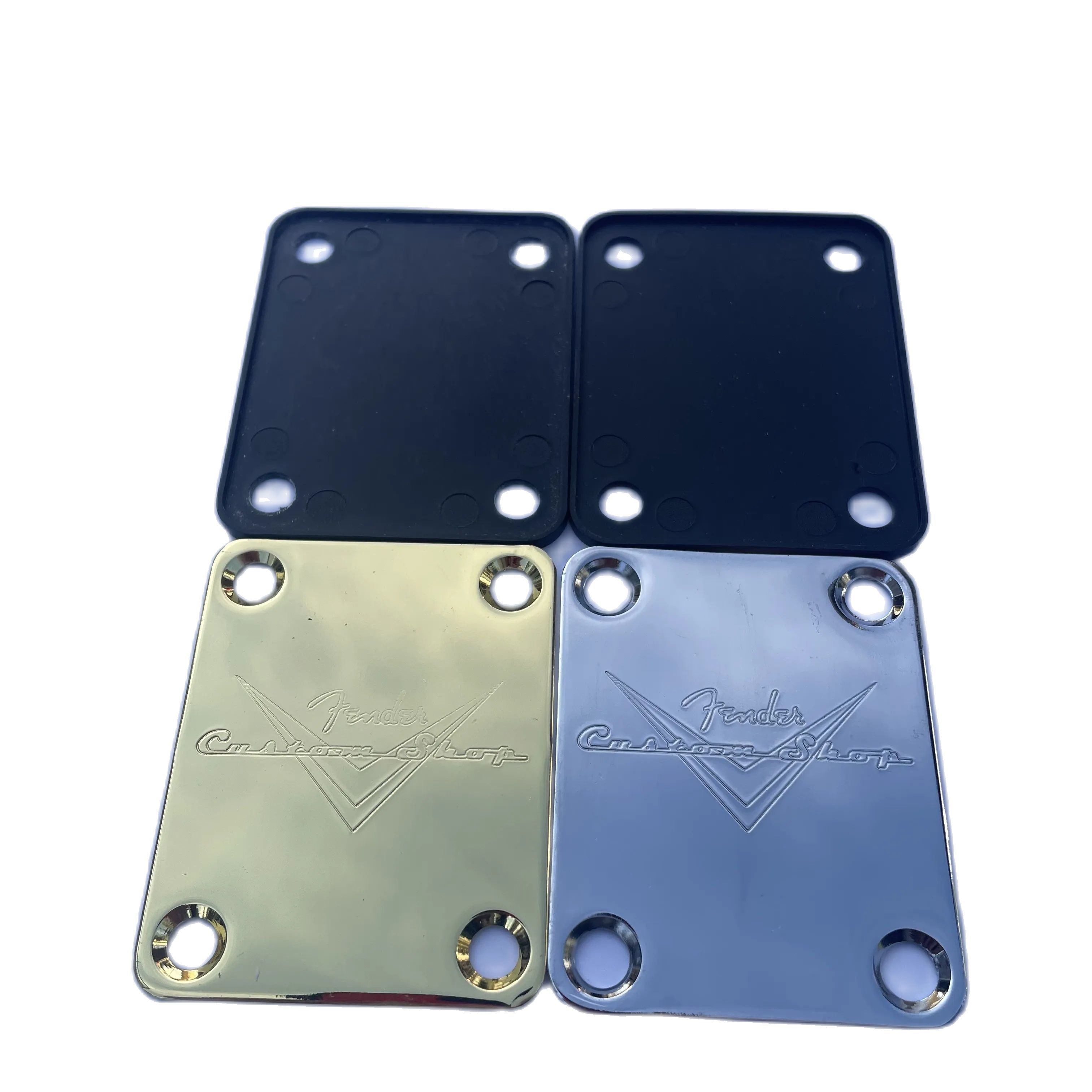 For fender custom shop skruer halstilkoblingsplate gull og krom elektrisk gitar hardware