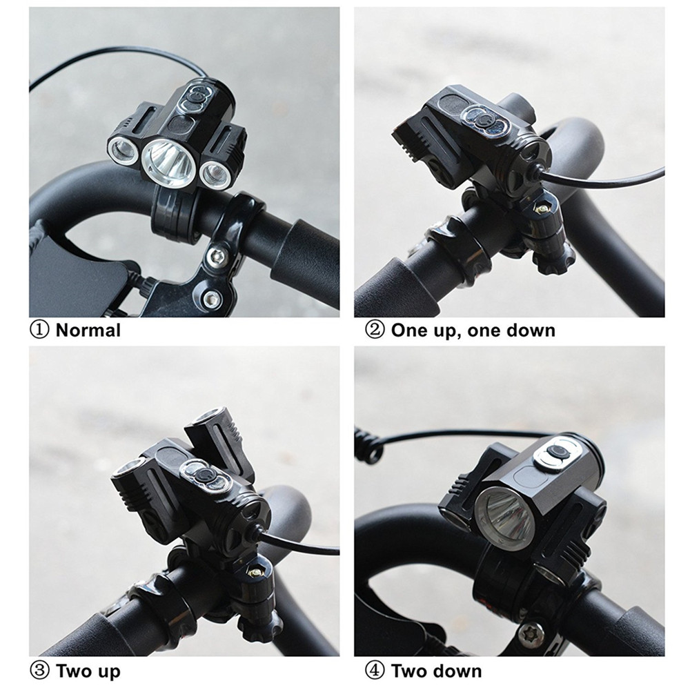 ZPAA LED Koplamp T6 LED Hoofdlamp Zaklamp 13000 Lumen LED Head Lamp 180 graden Draaibare dual Bike Light Koplamp lampen