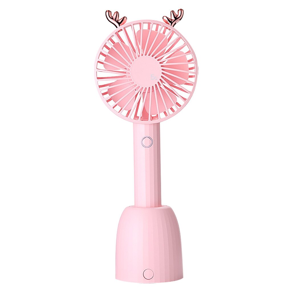 Shaking Head Fan Desktop USB Fan with Portable USB Charging Base: PK