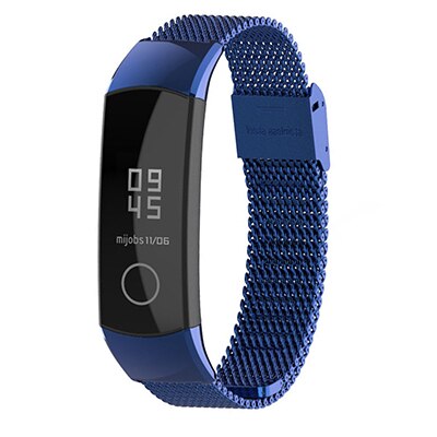 Mijobs Fibbia Milanese Cinturino In Metallo Wristband Bracciale In Acciaio Inossidabile Per Huawei Honor Fascia 4 5 Accessori per Articoli Elettronica Smart di Ricambio: Blue / For Honor Band 4