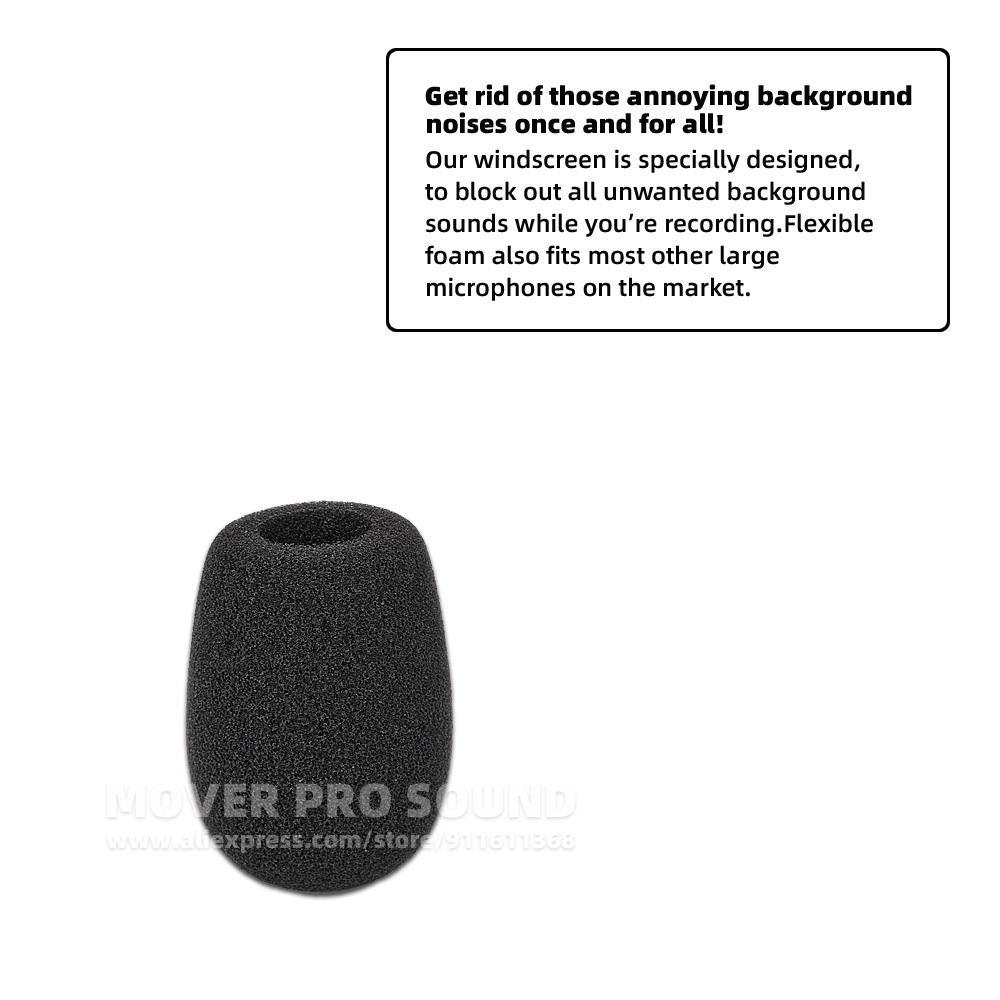 Esponja de proteção para-brisa, capa de espuma à prova de vento para rodagem de vídeo, microfone, câmera microfone, filtro pop